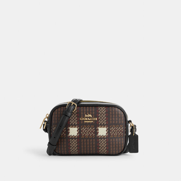COACH Handbags - NWT Coach Outlet Mini Jamie Camera Bag With Plaid Print